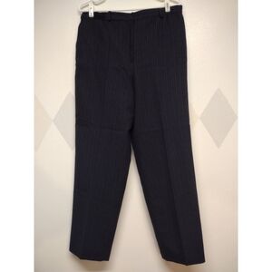 Giorgio Sant'Angelo lined pinstripe merino wool trousers slacks pant